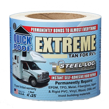 Cofair Products T-UBE425 Quick Roof Extreme With Steel-Loc Adhesive - 4 X 25', Tan